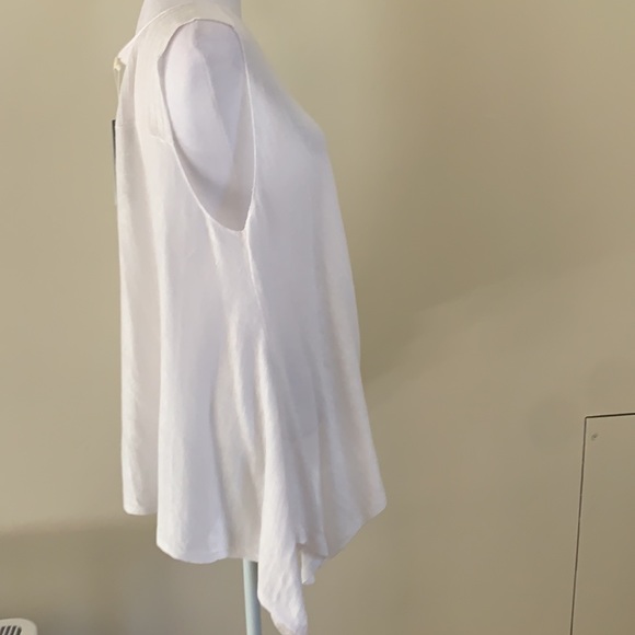 Eileen Fisher Fine Gauge Linen Knit Scoop Neck Top. Size L. NWT. White - Picture 3 of 7